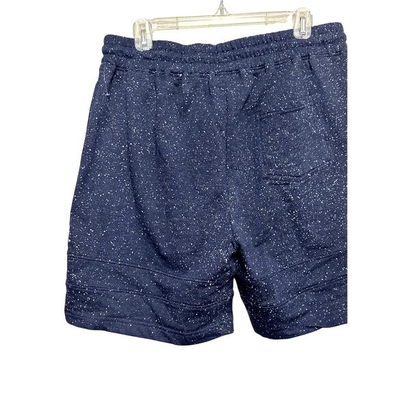 Sovereign Code Sweat Shorts Speckled Style Drawstring Pockets Blue White L NWT - Picture 5 of 7